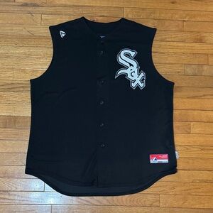 Black Sleeveless Men's   CHI- Town White Sox Jersey